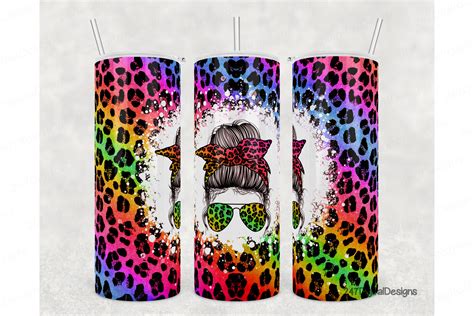 Cheetah Tumbler Wrap Rainbow Leopard Png Graphic By Digitaldesigns