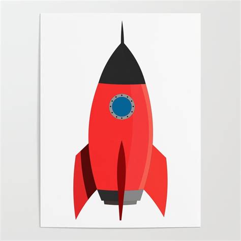 Red Rocket Poster by HomeStead Digital | Society6