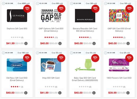 *HOT Gift Card Deals* $50 to Sephora for $41.99; $50 GAP for $40; More ...