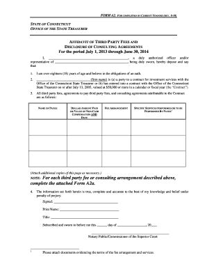 Fillable Online Affidavit Of Third Party Fees And Disclosure Of