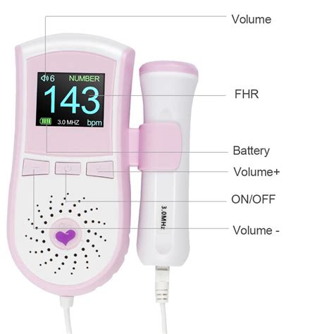 Buy Portable Color Lcd Display Pocket Fetal Doppler Prenatal Heart Baby