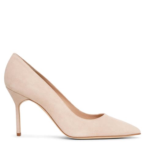 Manolo Blahnik | BB 90 nude suede pumps | Savannahs