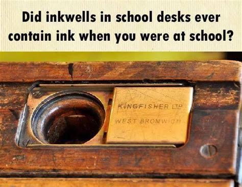 Old School Desk With Inkwell