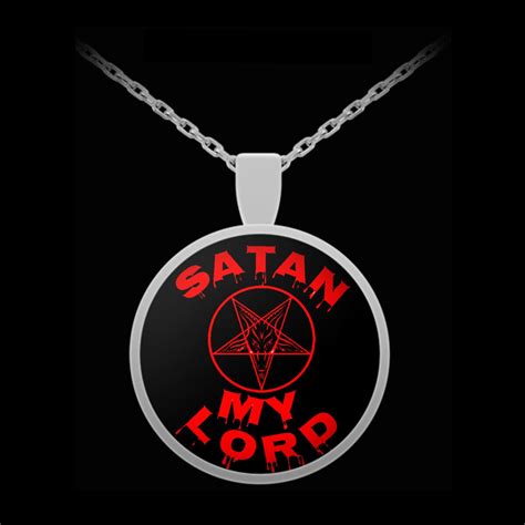 Esoteric Occult Necklace Satan My Lord Satanic Symbol Etsy