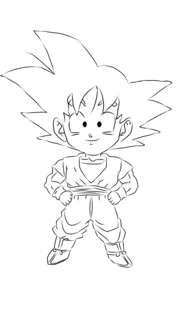 Drawing Goku Chibi Ibispaint