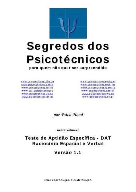 PDF Segredos dos Psicotécnicos b3 pinger plb3 pinger pl