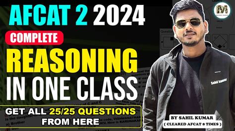 AFCAT 2 2024 Reasoning Marathon Class AFCAT Complete Reasoning In One