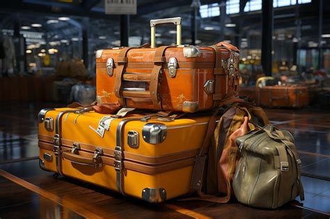 Premium AI Image | airport suitcases