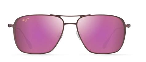 Replica Maui Jim Beaches Asian Fit Sunglasses Matte Brushed Burgundy Frame Maui Sunrise Lens