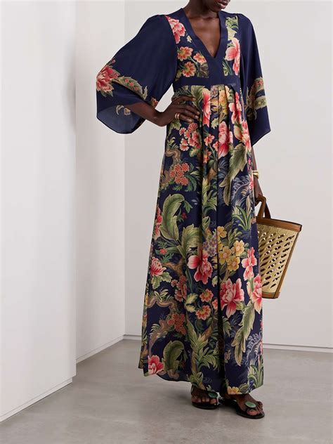 Etro Printed Silk Crepe Maxi Dress Net A Porter