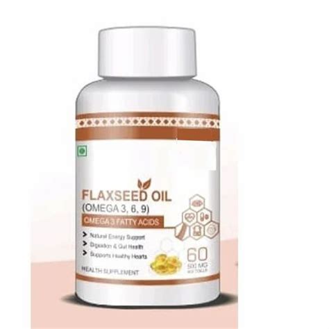 500mg Flaxseed Oil Omega 3 Fatty Acid Capsules At ₹ 250 Bottle Omega 3 Capsule In Moradabad