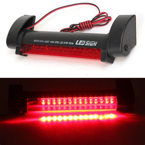 Universal Red 14 Led 3rd Car Brake Rear Tail Light High Mount Stop Lamp 12v