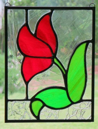 Simple Stained Glass Flower Stained Glass Diy Stained Glass Patterns