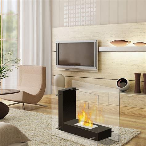 Glass Freestanding Bioethanol Fireplace In L Shaped Decorationfp 005s We Are Professional In