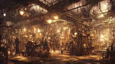 A Steampunk Store By Danar Worya And Greg Rutkowski Stable Diffusion