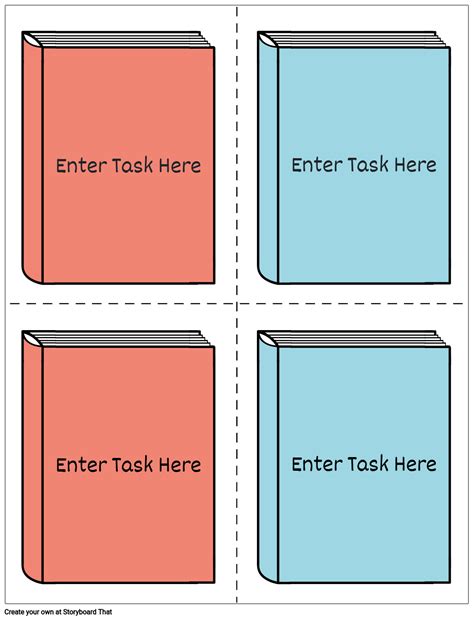 Task Card Template — Task Card Maker Storyboardthat