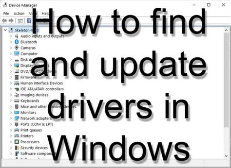 How To Find And Update Drivers In Windows