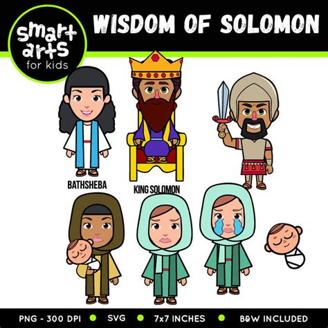 Wisdom of Solomon Clip Art Bible Based Bible Characters - Etsy