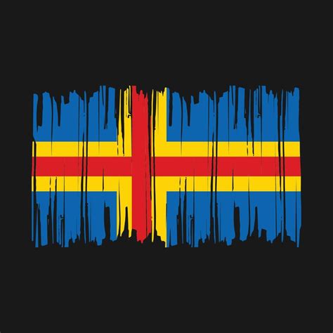 Aland Islands Flag Brush Vector Illustration Vector Art At