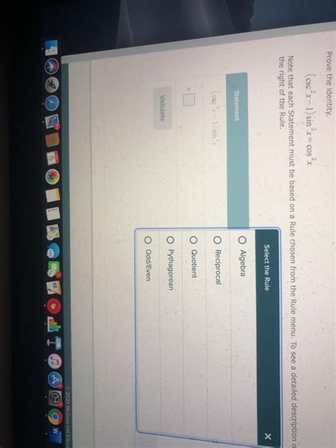 Solved Prove The Identity Cscx 1 Sinx Cos2x Note That Chegg