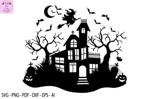 Halloween Svg Haunted House Svg Graphic By Tadashop Design · Creative Fabrica