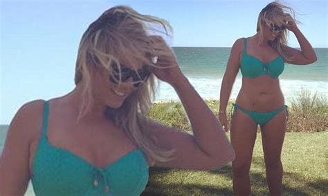 Fiona Falkiner Flaunts Her Hourglass Curves As She Poses In A Bikini