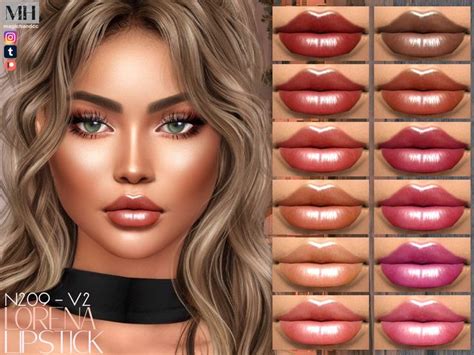 Lorena Lipstick N209 V2 In 2024 Lorena Sims 4 Sims