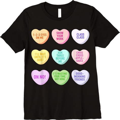 Unisex Funny Teacher Valentines Day Conversation Heart School T Shirts