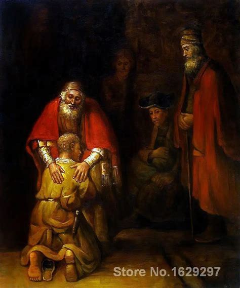 Rembrandt van Rijn famous paintings Return of the Prodigal Son Canvas ...