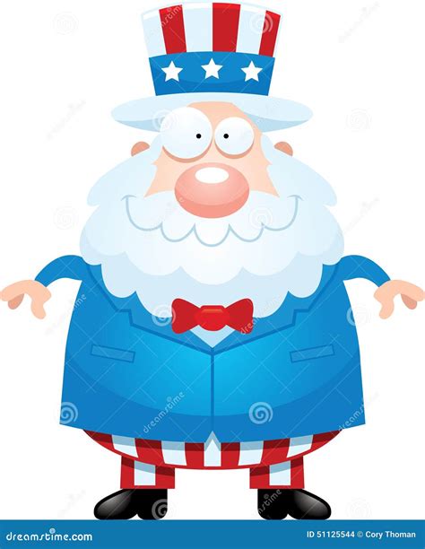 Happy Cartoon Uncle Sam Stock Vector Illustration Of Clip 51125544