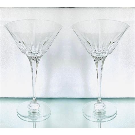 Pair Of Waterford Crystal Martini Glasses Lismore Series Circa 1990 S Chairish