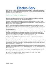 Exploring Electro Serv Background Markets Products Course Hero