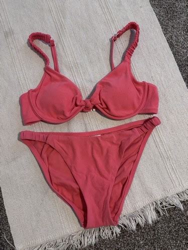 NWT Sanctuary Swim 2 Piece Underwire Bikini Sz Medium Watermelon Coral