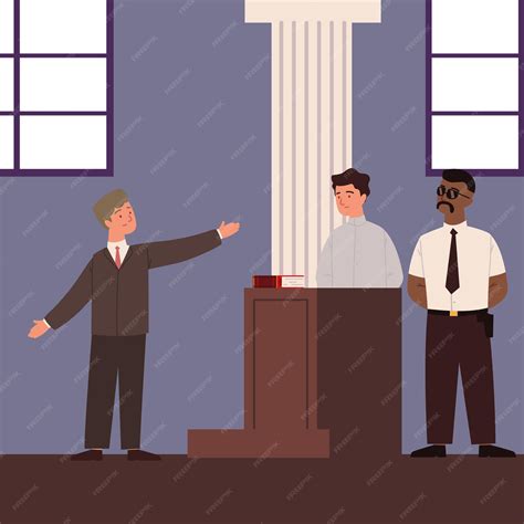Premium Vector | Public lawyer in court