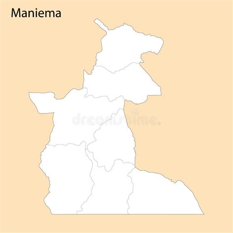 High Quality Map Of Maniema Is A Region Of DR Congo Stock Vector