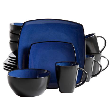 Buy Gibson Soho Lounge Dinnerware Set Square Blue Online At Desertcartuae