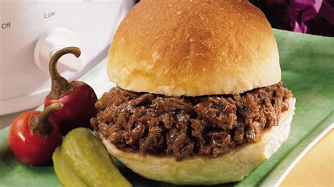 Easy Slow Cooked Bbq Beef Sandwiches Recipe