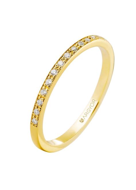 Anillo De Compromiso Oro Amarillo Medio Brazo De Brillantes A