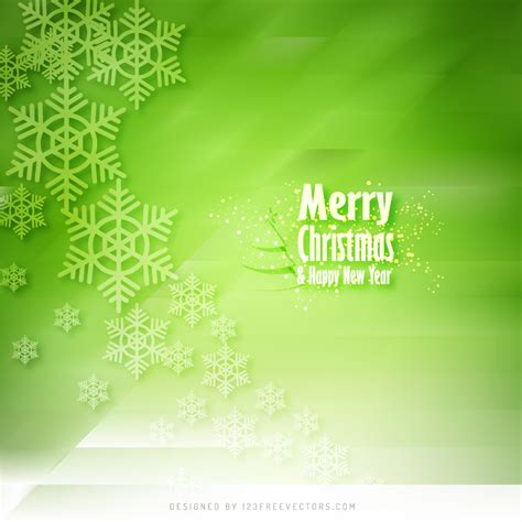 Green Christmas Snowflakes Background Image