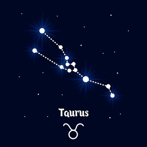 Premium Vector Taurus Zodiac Constellation Astrological Horoscope