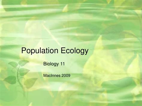 Ppt Population Ecology Powerpoint Presentation Free Download Id2970861