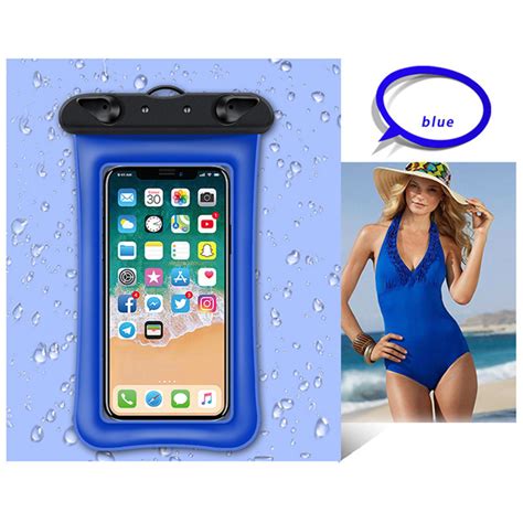 Universal Waterproof Phone Case With Airbag Pouch Dry Bags Clear