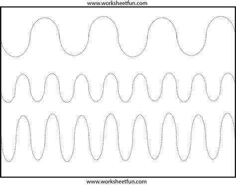 Tracing Curved Lines Worksheets Preschool