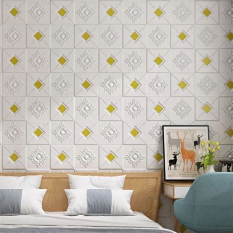 Jual COD PEKANBARU Wallpaper Foam 3D Motif Batik Indonesia Shopee