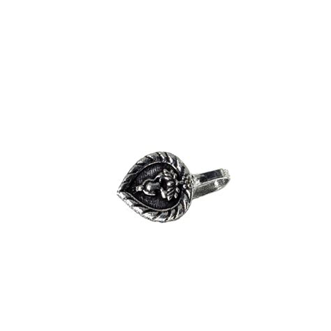 Buy Ferosh Leaf Buddha Silver Oxidised Clip On Nose Pin Online Purplle