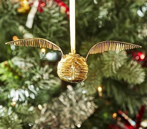 Harry Potter Golden Snitch Ornament Pottery Barn S Harry Potter Holiday Collection For 2019