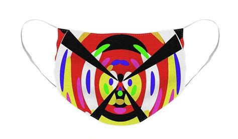 Color Dots Abstract Face Mask By Tom Janca Face Mask Abstract Faces