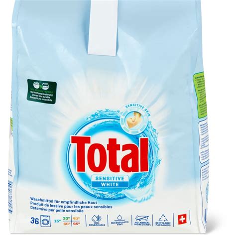 Total Sensitive White Lessive En Poudre Lessives Pour Le Linge