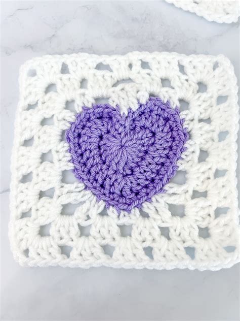 Free Crochet Heart Granny Square Pattern Okiegirlblingnthings