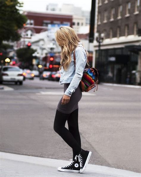 Black High Top Converse Jeans And Converse Converse Style Outfits